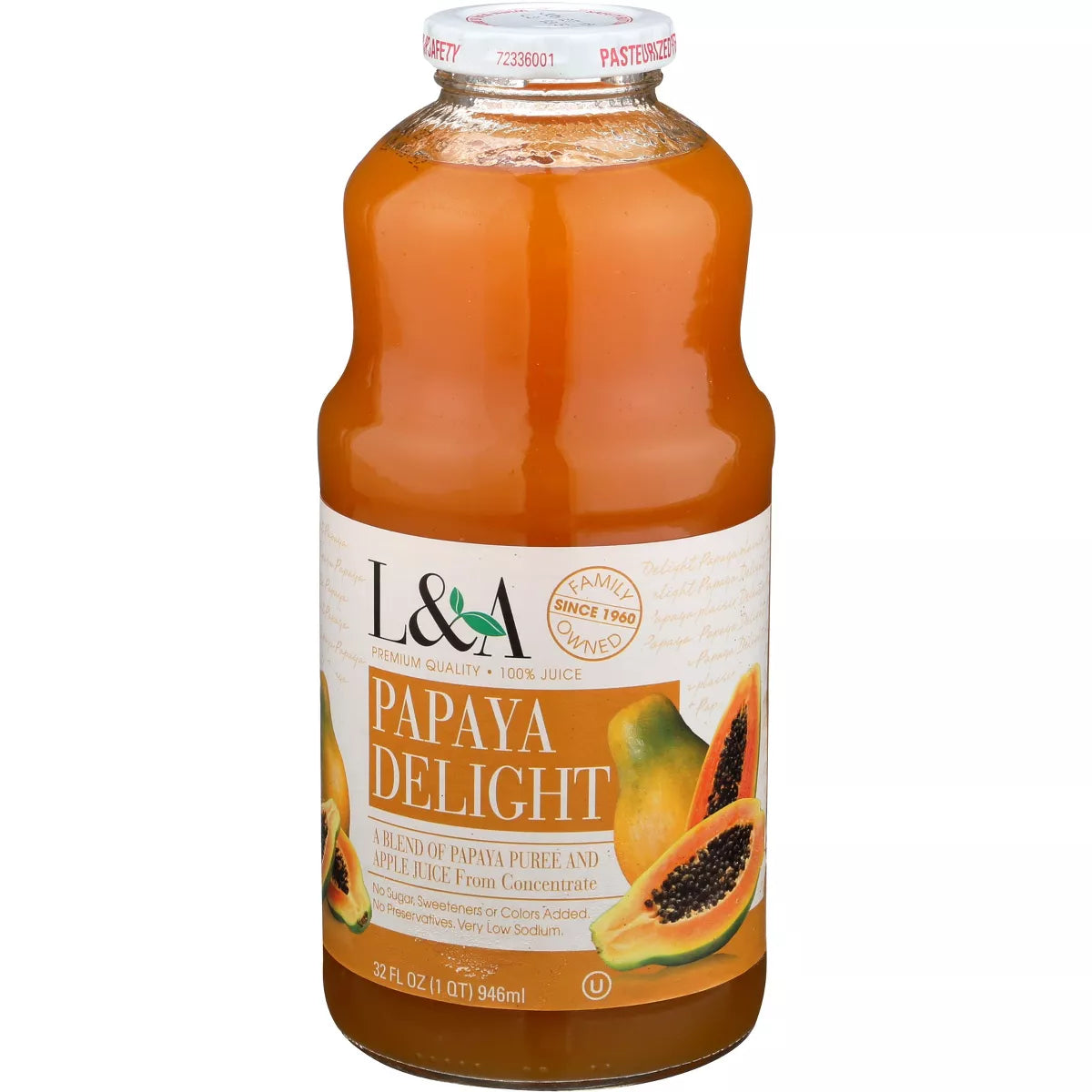 L & A JUICE Papaya Delight 32 OZ
