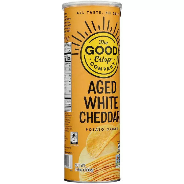 THE GOOD CRISP COMPANY Aged White Cheddar 5.6 OZ