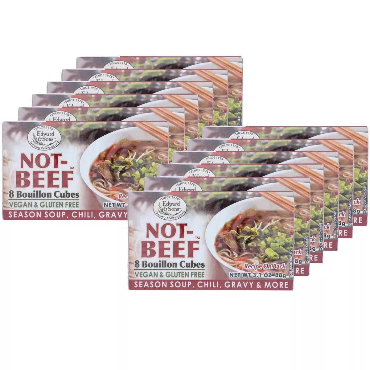 EDWARD & SONS Not-Beef, Cubes 3.1 OZ