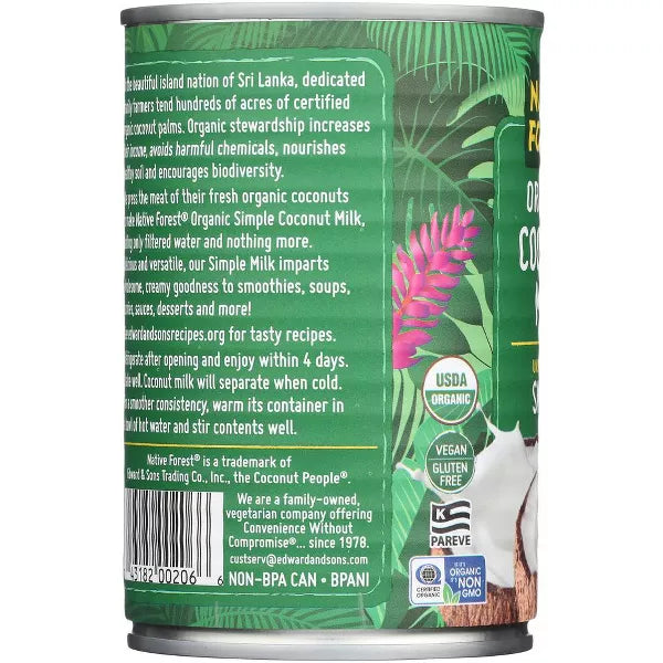 NATIVE FOREST Coconut Milk, Unsweetened 13.5 OZ