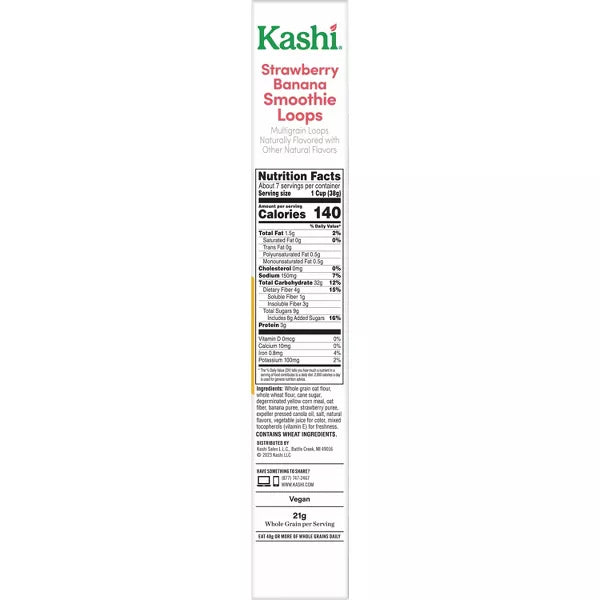 KASHI Strawberry Banana Smoothie Loop 10 OZ
