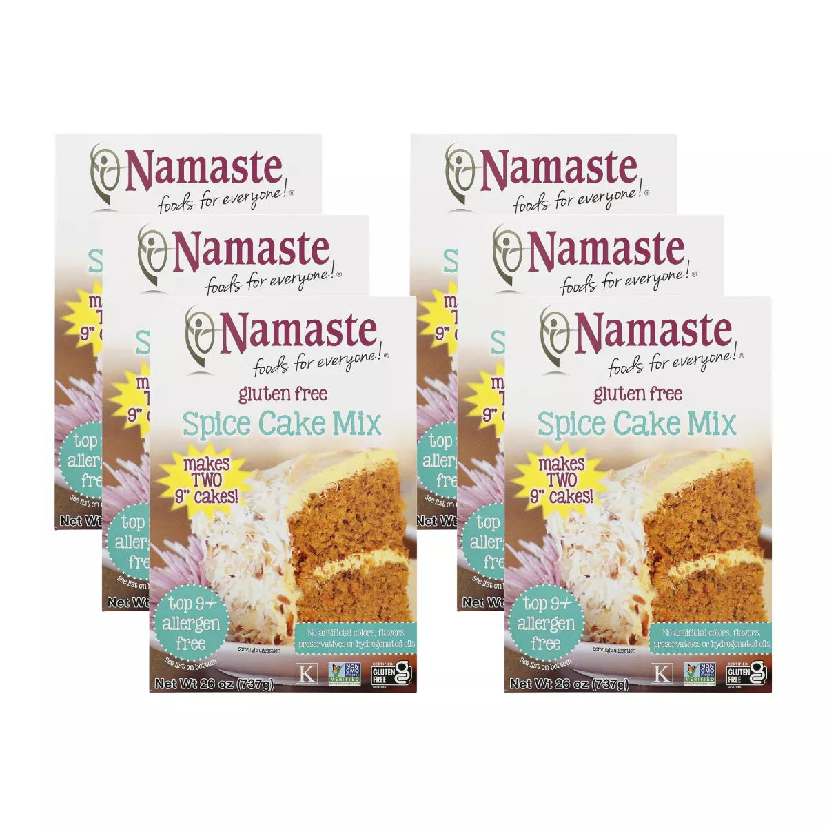 NAMASTE FOODS Spice Cake (w/Carrot Cake Option) 26 OZ