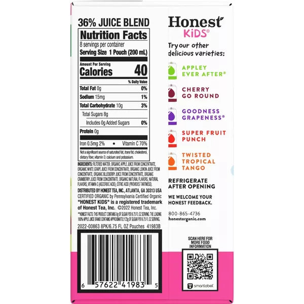 HONEST KIDS Berry Berry Good Lemonade 6.75 OZ