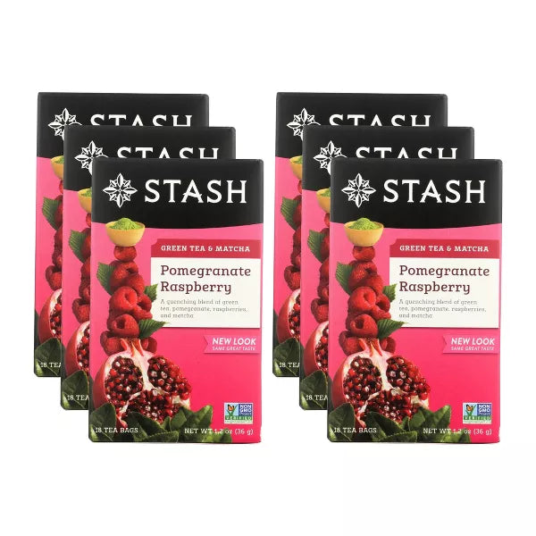 STASH TEA Pomegranate Raspberry with Matcha Tea 18 BAG
