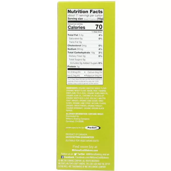 MILTONS Olive Oil / Sea Salt 6 OZ