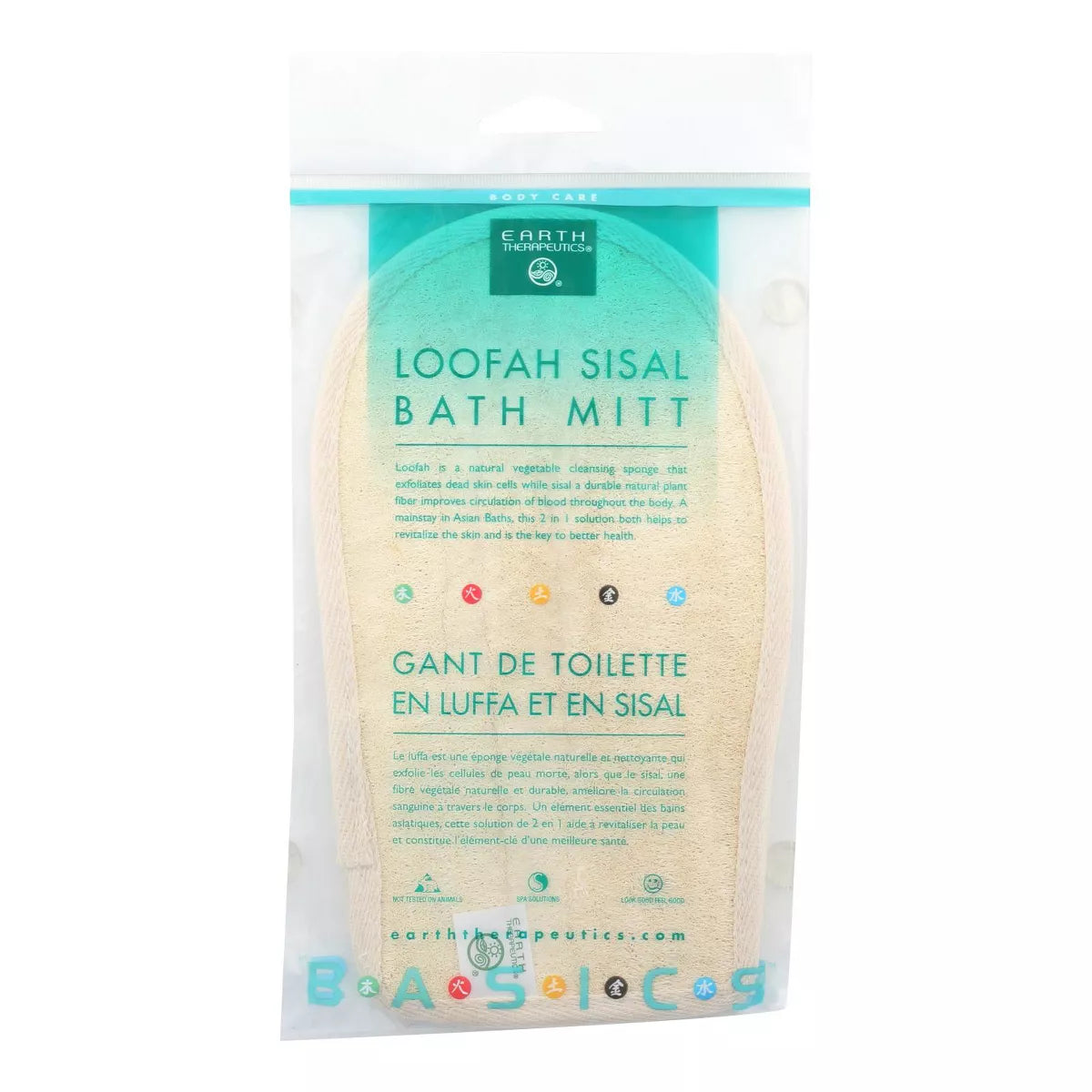 EARTH THERAPEUTICS LOOFAH SISAL BATH MITT