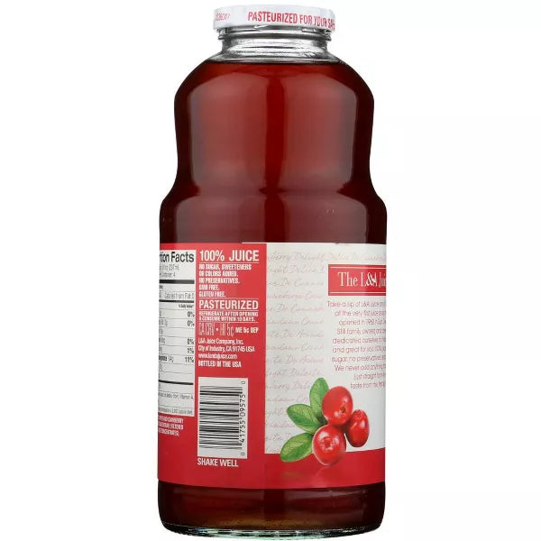 L & A JUICE Cranberry Delight 32 OZ