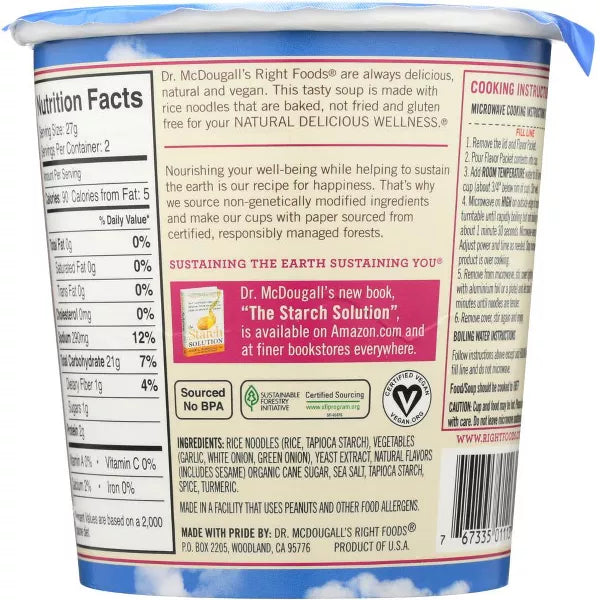DR. MCDOUGALL`S Spring Onion Noodle, GF 1.9 OZ