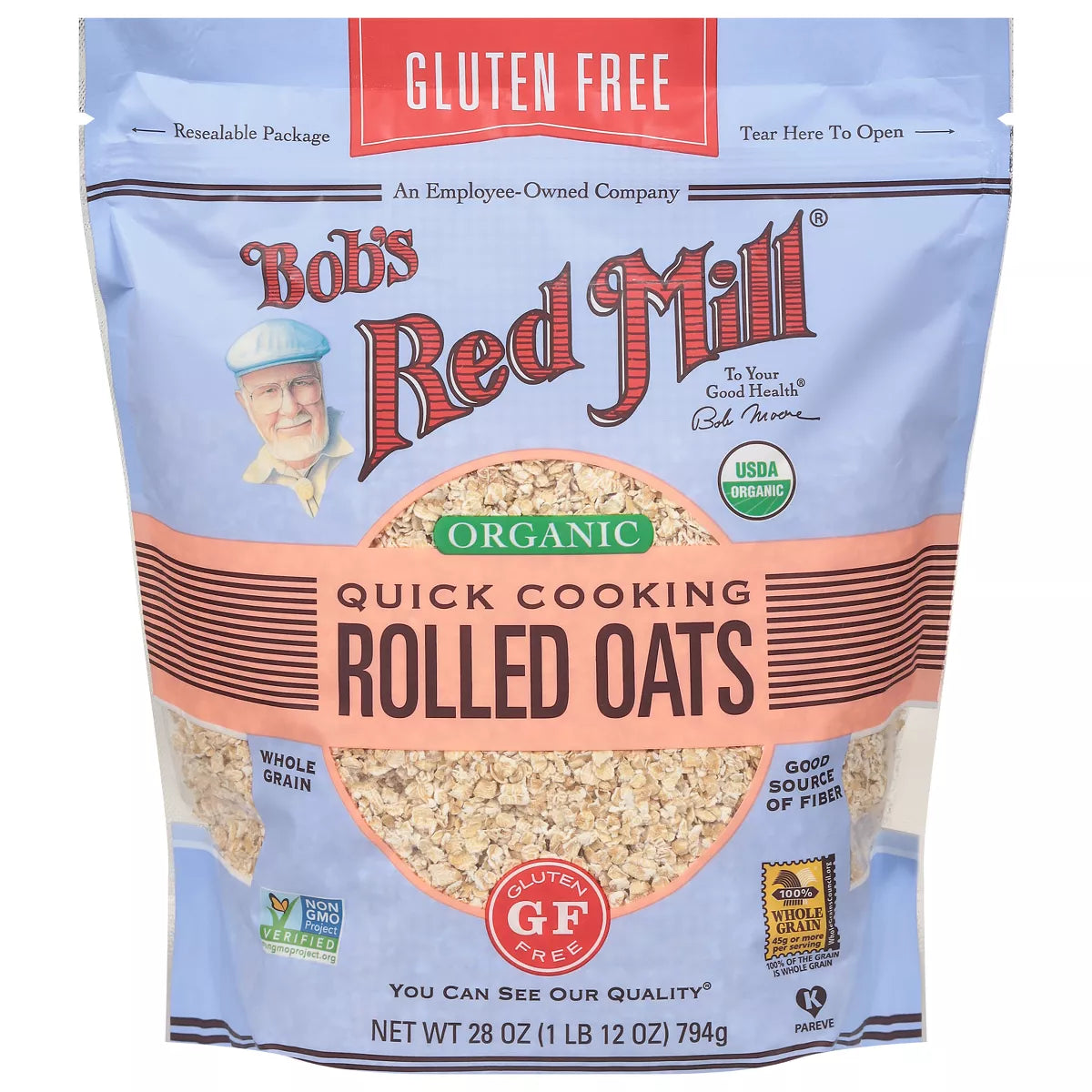 BOB`S RED MILL Quick Cooking Rolled Oats 28 OZ