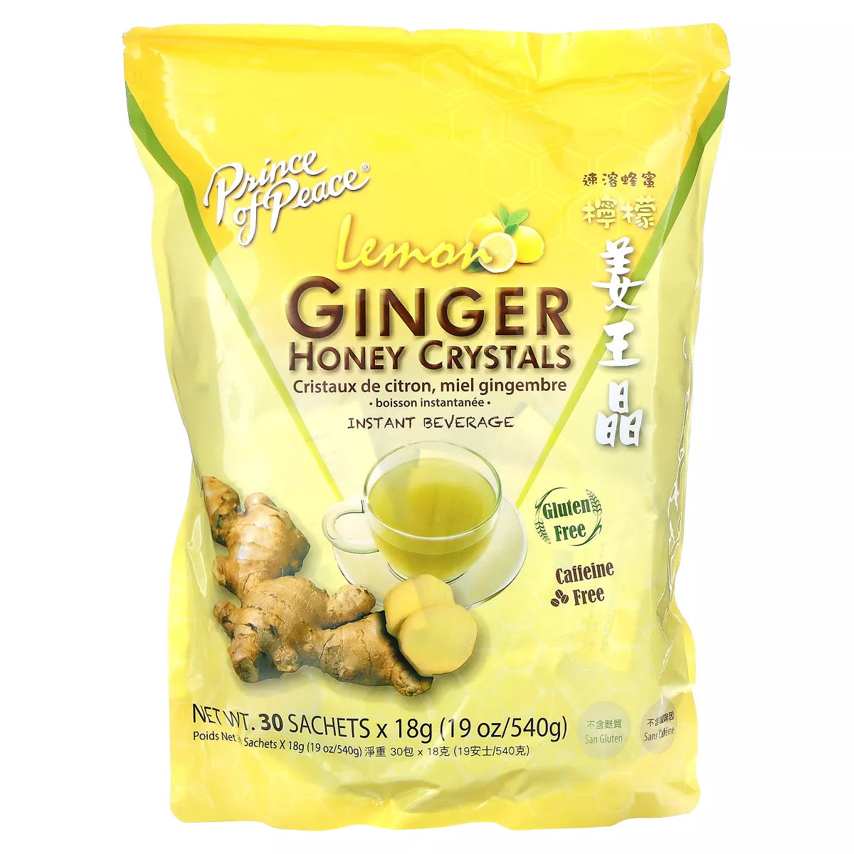 PRINCE OF PEACE INSTANT TEA GINGER HONEY & LEMON 30BAG