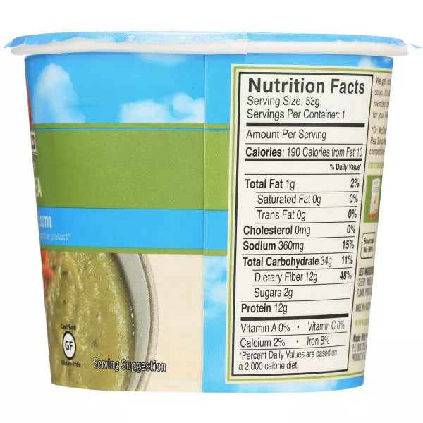 DR. MCDOUGALL`S Split Pea, Gluten Free 1.9 OZ