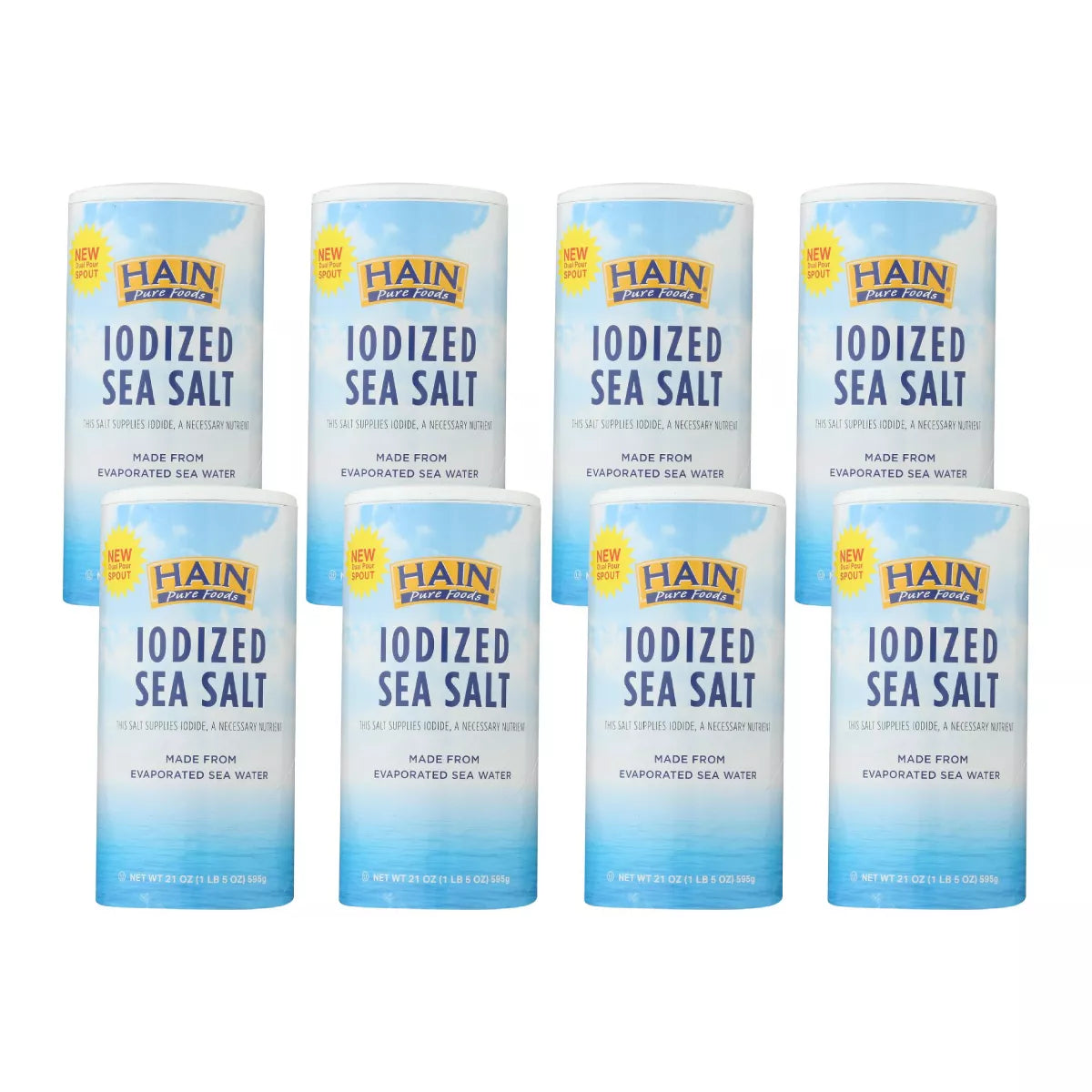 HAIN Sea Salt Iodized 21 OZ