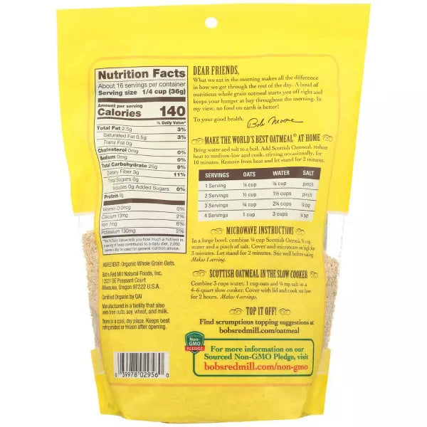 BOB`S RED MILL Scottish Oatmeal 20 OZ