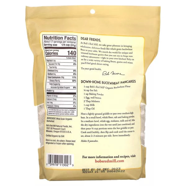 BOB`S RED MILL Flour, Buckwheat 22 OZ
