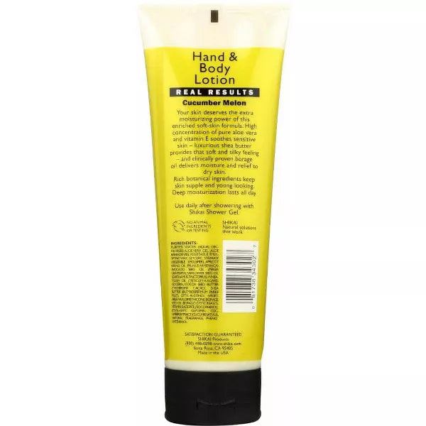 SHIKAI HAND & BODY LOTION CUCUMBER 8OZ