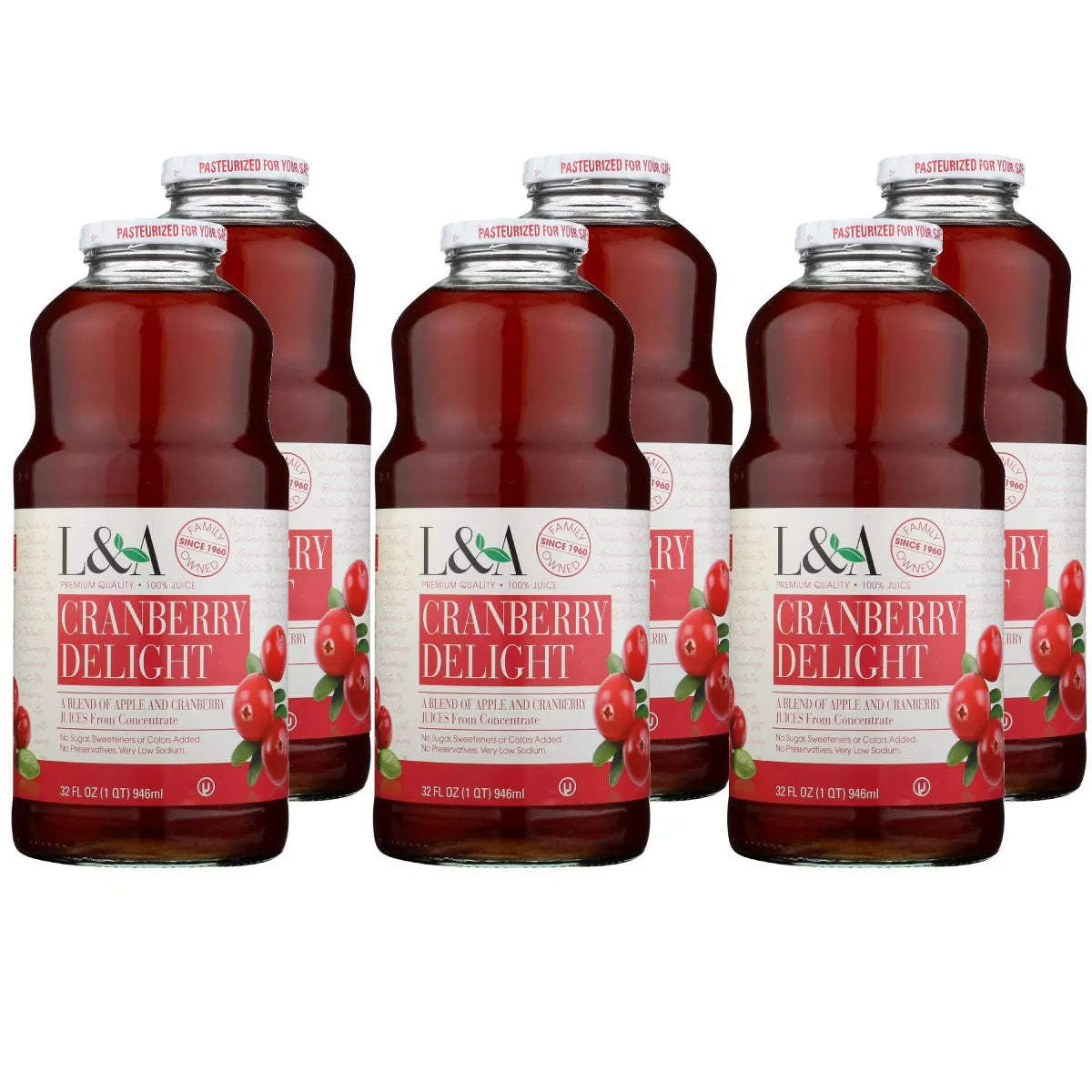 L & A JUICE Cranberry Delight 32 OZ