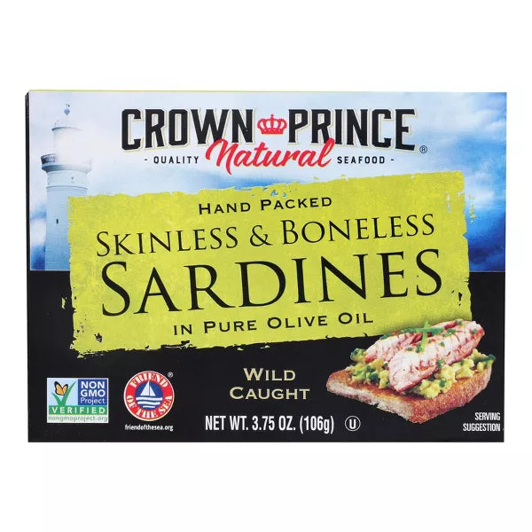 CROWN PRINCE In Olive Oil, Skinless & Boneless 3.75 OZ