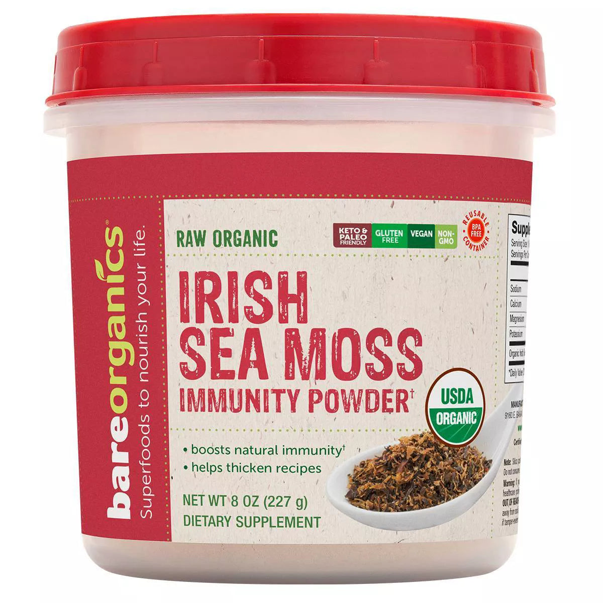 BareOrganics Irish Sea Moss Powder