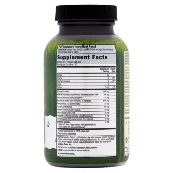 Irwin Naturals Ashwagandha Extra Strength Mind & Body 60 Liquid Soft-Gels