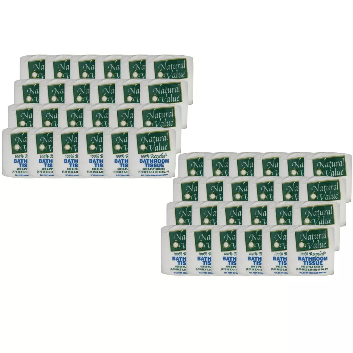 NATURAL VALUE Bathroom Tissue, 500/roll