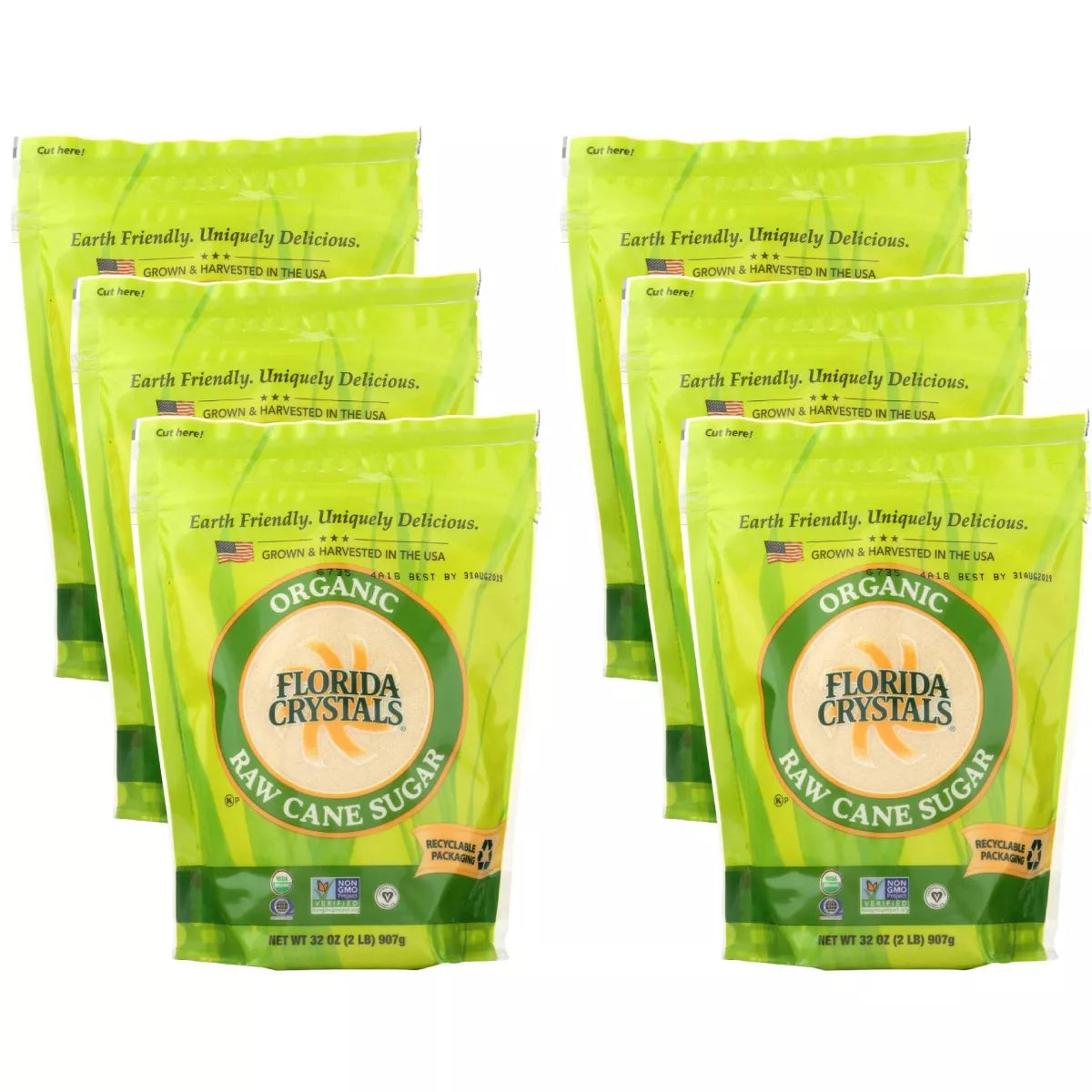 FLORIDA CRYSTALS Organic Cane, Bag 2 LB