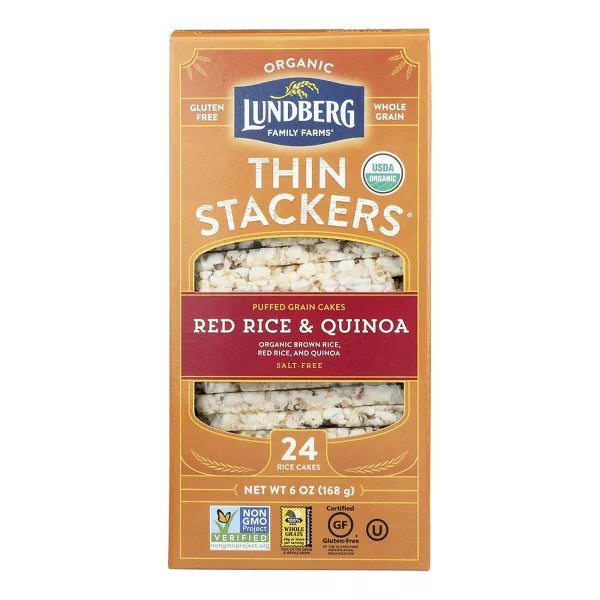 LUNDBERG FAMILY FARMS Thin Stackers, Red Rice & Quinoa 6 OZ
