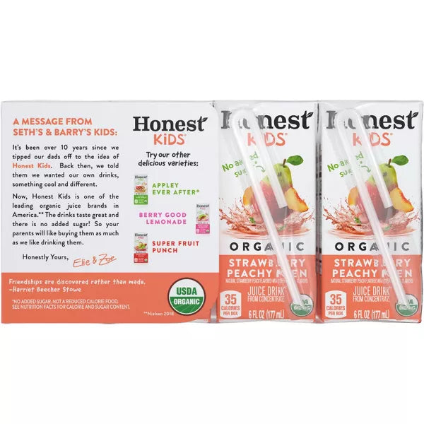 HONEST KIDS Strawberry Peach 6 OZ
