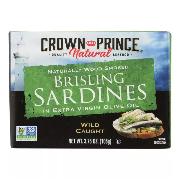 CROWN PRINCE In Olive Oil, Brisling 3.75 OZ