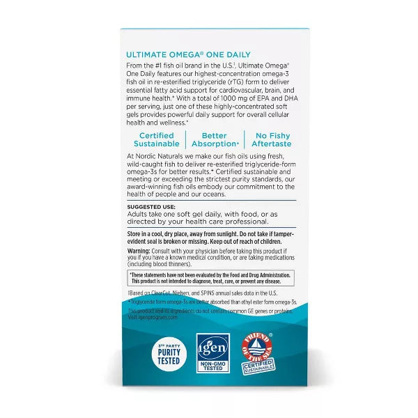 Ultimate Omega One Daily 1075 mg Lemon 30 Soft Gels