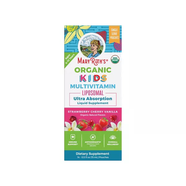 MaryRuth's Organic Kids Multivitamin Liposomal Box (14 pouches - 0.5 oz each)