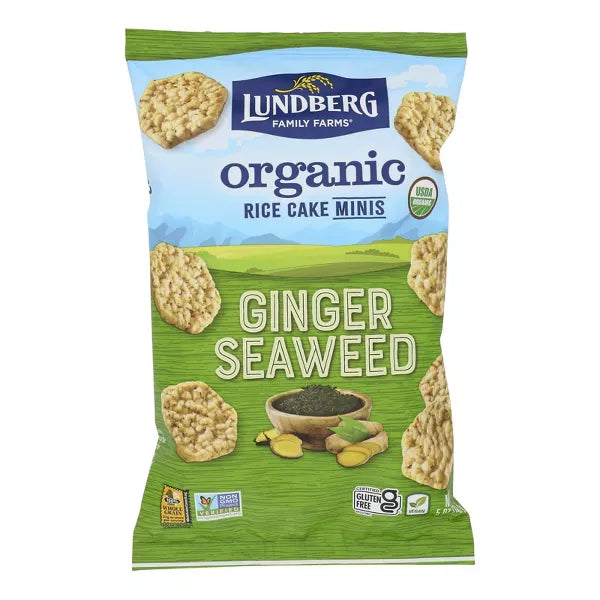 LUNDBERG FAMILY FARMS Ginger Seaweed Mini Rice Cakes 5 OZ
