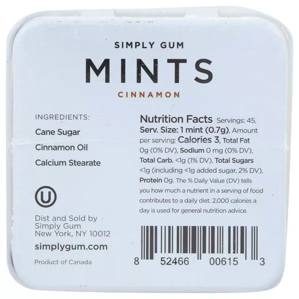 SIMPLY GUM Cinnamon Mints 30 CT
