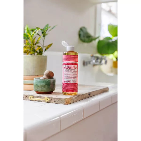 DR. BRONNER'S MAGIC SOAPS ORGANIC CASTILE LIQUID SOAP ROSE 16OZ
