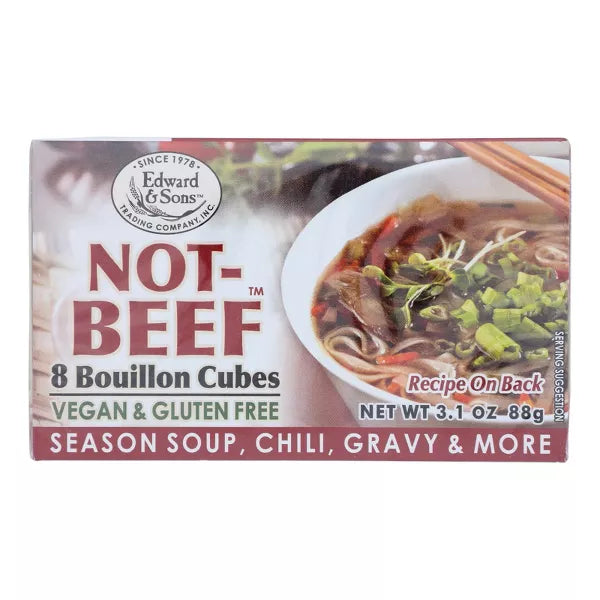 EDWARD & SONS Not-Beef, Cubes 3.1 OZ