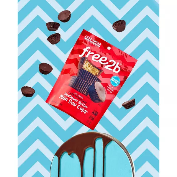 FREE2B Suncups, Mini, Dark Chocolate 4.2 OZ