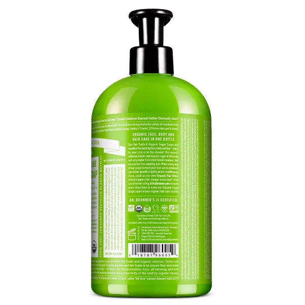 DR. BRONNER'S MAGIC SOAPS ORGANIC BODY SOAP LEMON GRASS LIME 24OZ