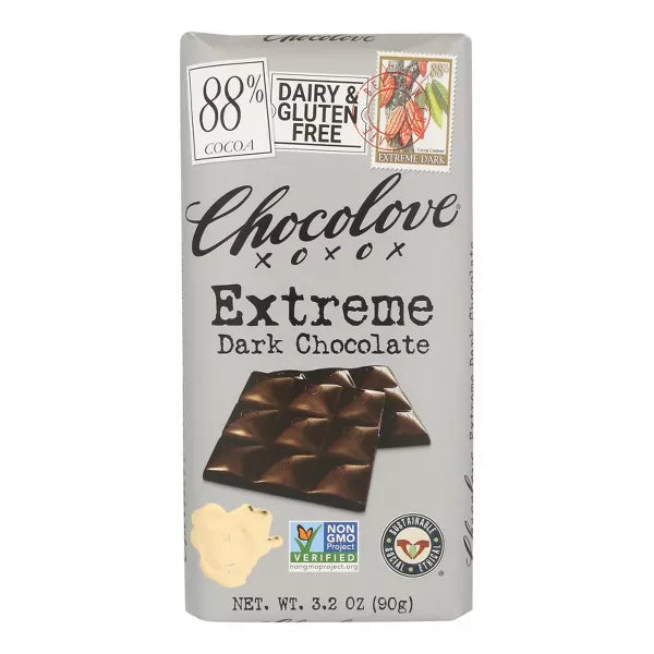CHOCOLOVE Extreme Dark Chocolate 88% 3.2 OZ