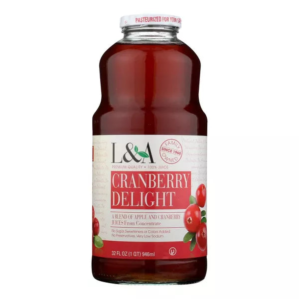 L & A JUICE Cranberry Delight 32 OZ