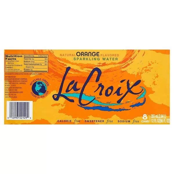 LaCroix Orange Sparkling Water - 12 fl oz