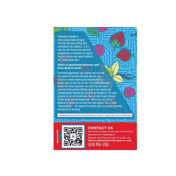 MaryRuth's Organic Kids Multivitamin Liposomal Box (14 pouches - 0.5 oz each)