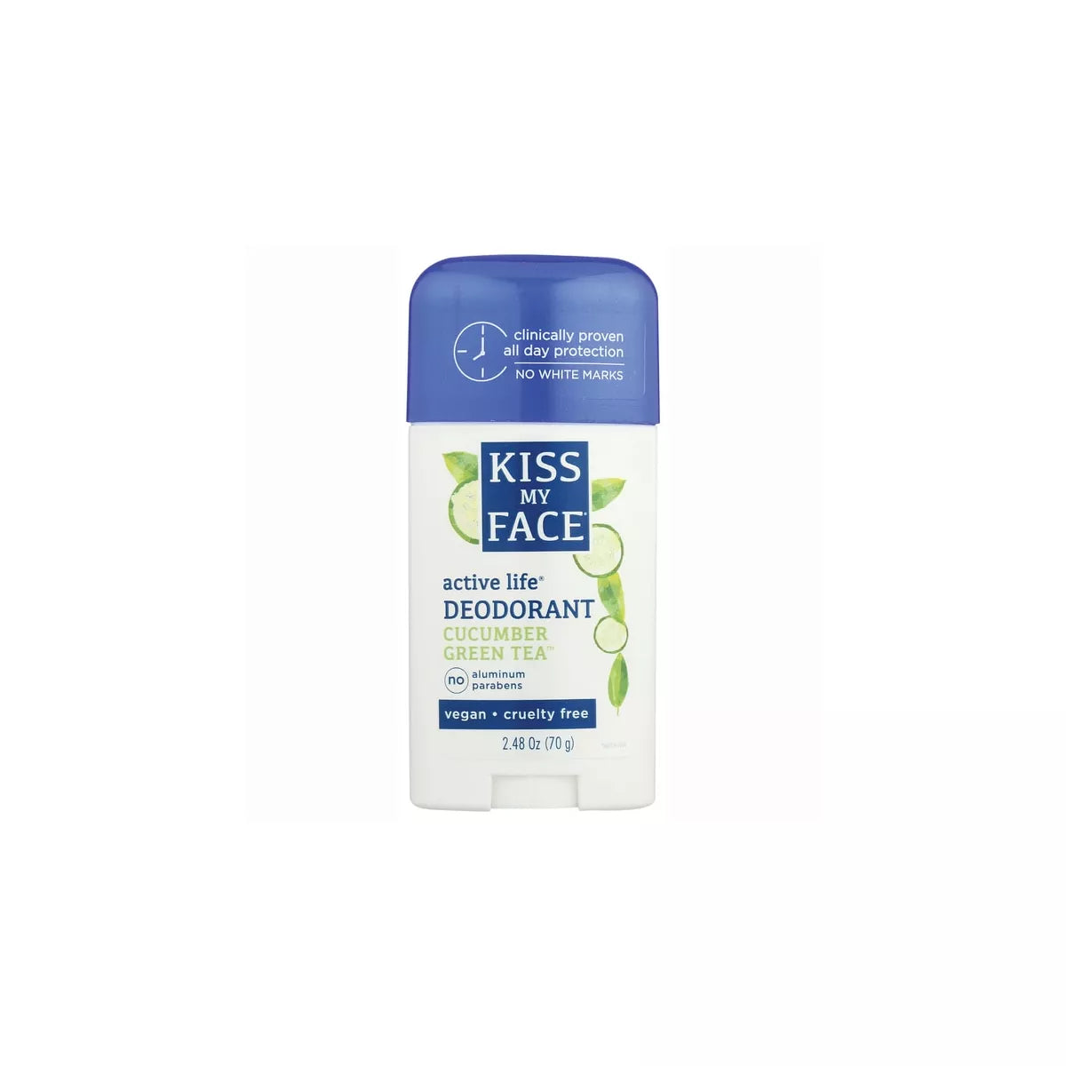 Kiss My Face Active Life Deodorant Stick Cucumber Green Tea 2.48OZ