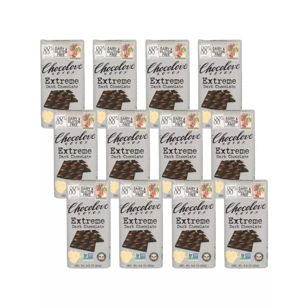 CHOCOLOVE Extreme Dark Chocolate 88% 3.2 OZ