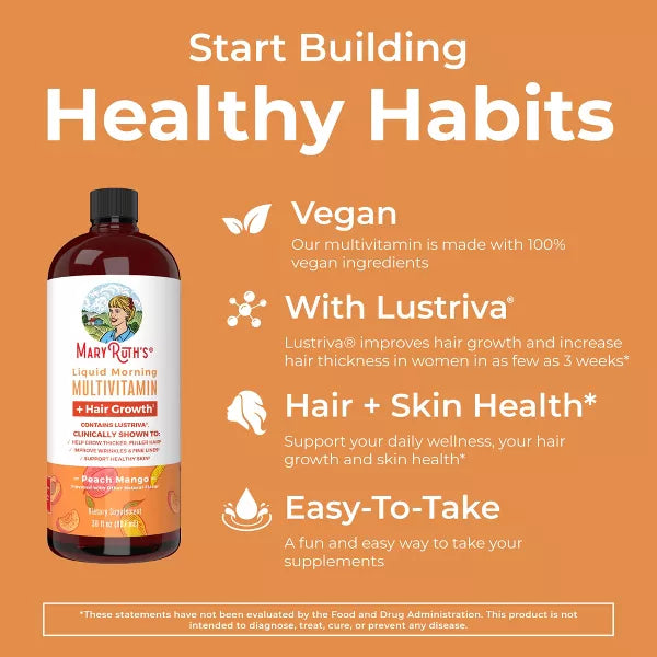 MaryRuth's Liquid Morning Multivitamin + Hair Growth (30 oz)