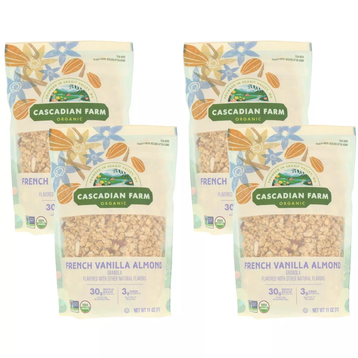 CASCADIAN FARM French Vanilla Almond Granola 11 OZ