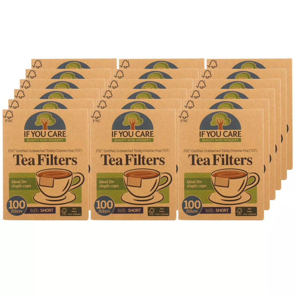 IF YOU CARE FSC Certified Unbleached Tea Filter 100 CT