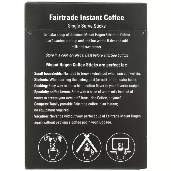 MOUNT HAGEN Instant Coffee, Regular, 1.76 OZ