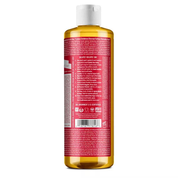 DR. BRONNER'S MAGIC SOAPS ORGANIC CASTILE LIQUID SOAP ROSE 16OZ