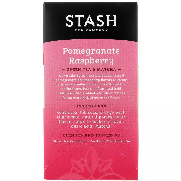 STASH TEA Pomegranate Raspberry with Matcha Tea 18 BAG