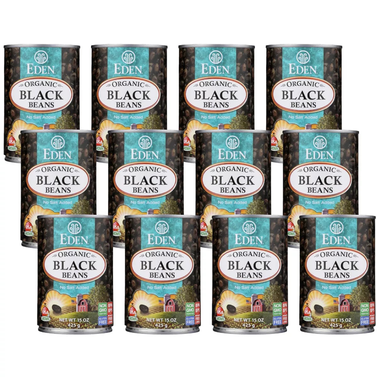 EDEN FOODS Black, FF 15 OZ