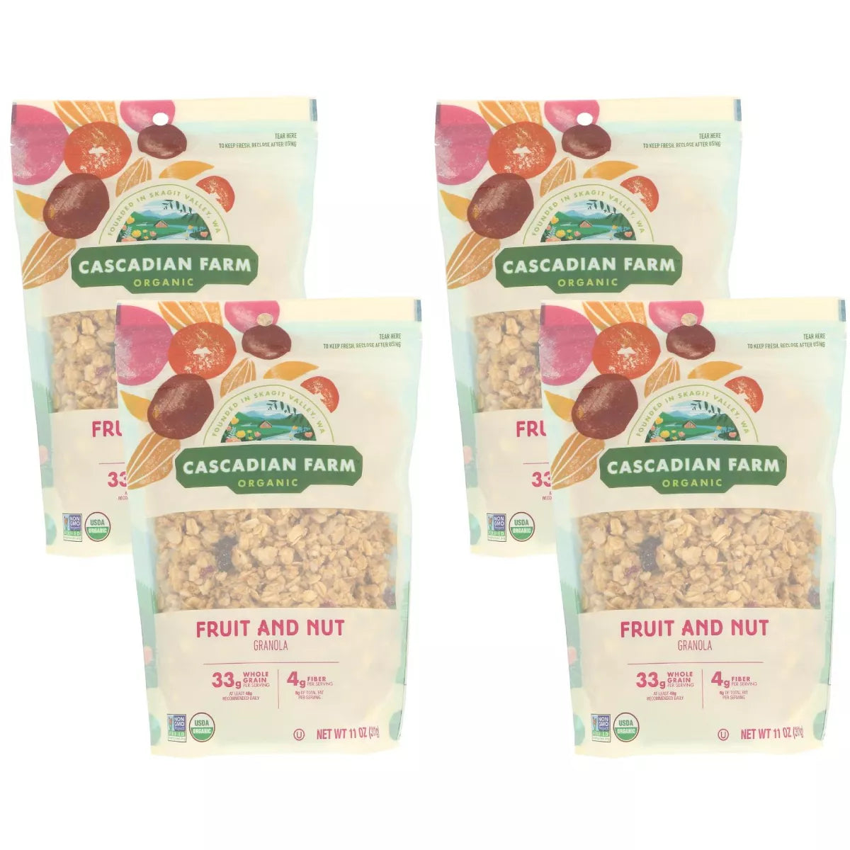 CASCADIAN FARM Fruit and Nut Granola 11 OZ